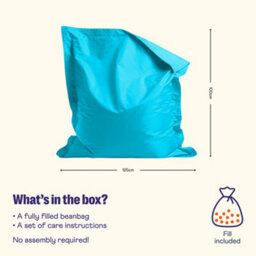 Icon Kids Giant Indoor Outdoor Floor Cushion Aqua - thumbnail 6