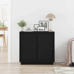 Berkfield Sideboard Black Oak 80X34X75 Cm Engineered Wood - thumbnail 4