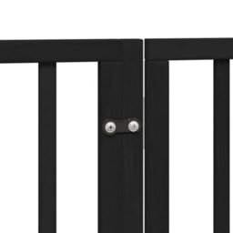 Walplus Black Dog Gate With Door Foldable 6 Panels 300 Cm Poplar Wood - thumbnail 9
