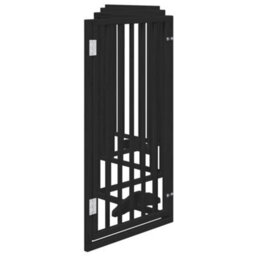 Walplus Black Dog Gate With Door Foldable 6 Panels 300 Cm Poplar Wood - thumbnail 5