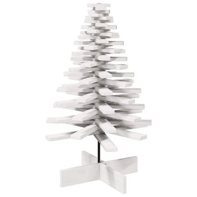 Berkfield Versatile Wooden Christmas Tree For Decoration White 100 Cm Solid Wood Pine - image 1