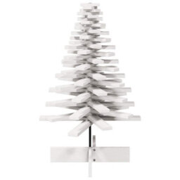 Berkfield Versatile Wooden Christmas Tree For Decoration White 100 Cm Solid Wood Pine - thumbnail 3