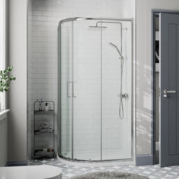 Affine 1200 X 800mm Lh Offset Quadrant Shower Enclosure Framed 8mm Glass Tray Waste - thumbnail 1
