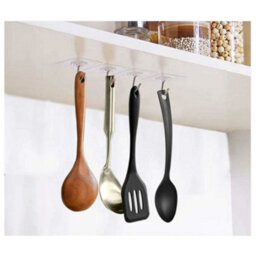 Adhesive Hooks, 6 Pieces Transparent Self, 5 Kg (Max), For Hanging In Bathroom, Kitchen, Ceiling, Wall - thumbnail 3