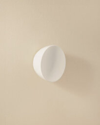 Cosmic Towel Hook, Coat Hook, Round Handle, Round Knob, White, Award-Winning Design, Geyser Collection - thumbnail 1
