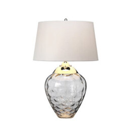 Luminosa Lighting Elstead Samara Table Lamp Metal Work Polished Nickel, Smoked Glass - thumbnail 4