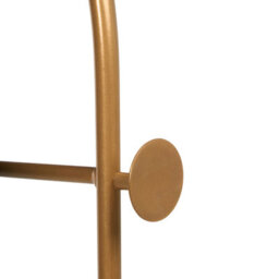 Wyld And Coco Freestanding Clothes Rack 174Cm - Gold Frame With White Marble-Effect Shelf - thumbnail 6