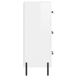 Berkfield Modern Sideboard High Gloss White 34.5X34X90 Cm Engineered Wood - thumbnail 7