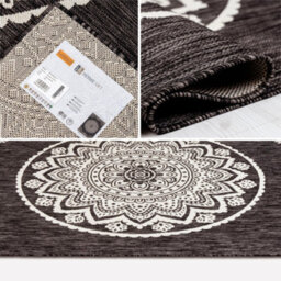 Homeart Outdoor Indoor Rug, Easy Clean, Uv Weather Resistant Rug For Patio, Gardenmandala-D.natural,cream, 140X200Cm - thumbnail 7