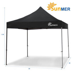 Sunmer 3Mx3M Steel Framed Gazebo - Black - thumbnail 7