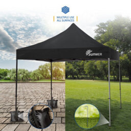 Sunmer 3Mx3M Steel Framed Gazebo - Black - thumbnail 4
