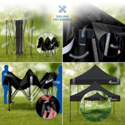 Sunmer 3Mx3M Steel Framed Gazebo - Black - thumbnail 3