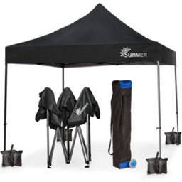 Sunmer 3Mx3M Steel Framed Gazebo - Black - thumbnail 1