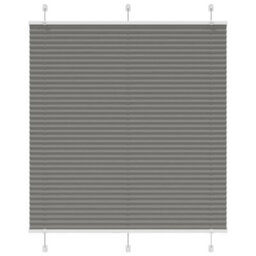 Berkfield Pleated Blind Anthracite 115X150 Cm Fabric Width 114.4 Cm Polyester - thumbnail 1