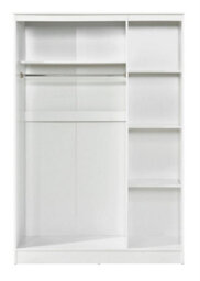 Swish Furniture Highbury 3 Door Wardrobe White Triple 5 Shelf Hanging Rail Bedroom Storage - thumbnail 8