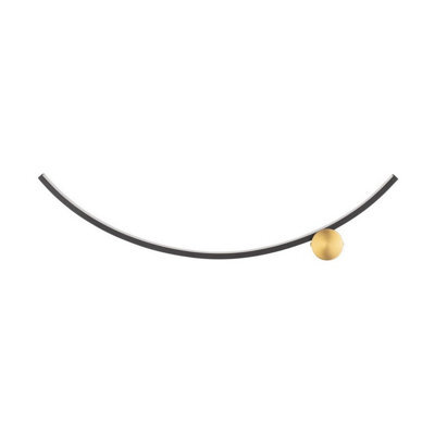 Luminosa Lighting Luminosa Kima I Integrated Led Wall Lamp Sandy Black, Gold Led 14W 880Lm 3000K - image 1