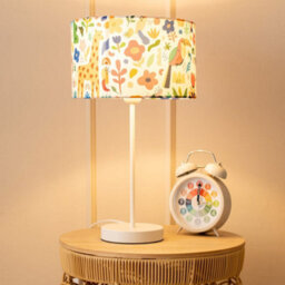 Valuelights Charles White Table Lamp With Tropical Print Shade - thumbnail 5