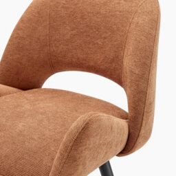 Furniturebox Uk 2X Layla Terracotta Orange Fabric Bar Chairs - thumbnail 6