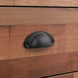 Furniturehmd Industrial 2 Door 2 Drawer Sideboard Storage Side Cabinet Organiser Unit Rustic Brown - thumbnail 4