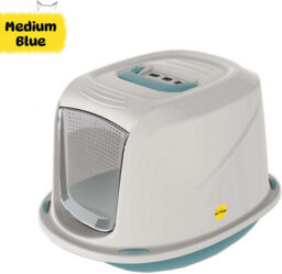 Cat Centre.Direct Cat Centre Medium Blue Galaxy Detachable Hooded Litter Tray With Carbon Filter - thumbnail 6