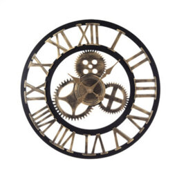 Living And Home Silent Large Wall Clock Roman Numbers For Kitchen Home Decoration 580mm - thumbnail 4