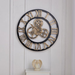 Living And Home Silent Large Wall Clock Roman Numbers For Kitchen Home Decoration 580mm - thumbnail 2