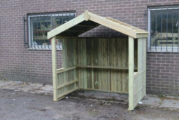 Churnet Valley Garden Furniture Ltd Xl Smoking Shelter With Apex Roof - Timber - L119 X W170 X H224 Cm - Minimal Assembly Required - thumbnail 3