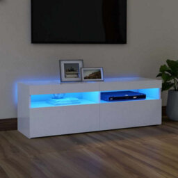 Vidaxl Tv Cabinet With Led Lights White 120X35X40 Cm - thumbnail 1