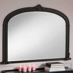 Yearn Overmantle Mirror Arched 127(W) X 89Cm(H) Black Victorian Mirror - thumbnail 1