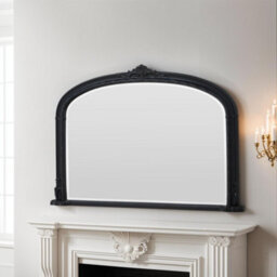 Yearn Overmantle Mirror Arched 127(W) X 89Cm(H) Black Victorian Mirror - thumbnail 5