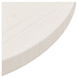 Berkfield Table Top White Radius 40X2.5 Cm Solid Wood Pine - thumbnail 4