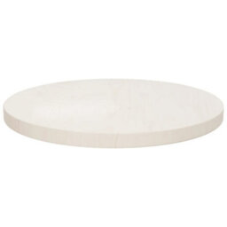Berkfield Table Top White Radius 40X2.5 Cm Solid Wood Pine - thumbnail 2