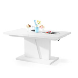 Heze Furniture Gala 2 In 1 Extending Coffee / Dining Table - White - thumbnail 6
