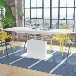 Heze Furniture Gala 2 In 1 Extending Coffee / Dining Table - White - thumbnail 3
