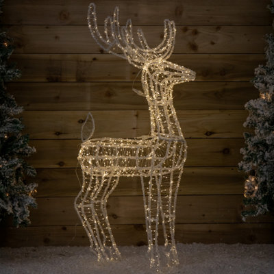 Samuel Alexander 1.03M Light Up Acrylic Christmas Reindeer Decoration With 1040 Warm White Leds - image 1
