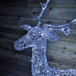 Samuel Alexander 1.03M Light Up Acrylic Christmas Reindeer Decoration With 1040 Warm White Leds - thumbnail 9