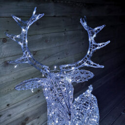 Samuel Alexander 1.03M Light Up Acrylic Christmas Reindeer Decoration With 1040 Warm White Leds - thumbnail 8