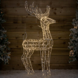 Samuel Alexander 1.03M Light Up Acrylic Christmas Reindeer Decoration With 1040 Warm White Leds