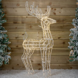 Samuel Alexander 1.03M Light Up Acrylic Christmas Reindeer Decoration With 1040 Warm White Leds - thumbnail 3