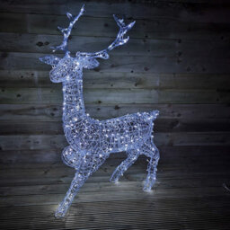 Samuel Alexander 1.03M Light Up Acrylic Christmas Reindeer Decoration With 1040 Warm White Leds - thumbnail 7