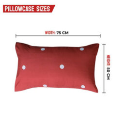 Ameha Printed Duvet Cover 3 Piece Set With Matching Pillowcase Red & White Dotted Design Double Size (200X200Cm) - thumbnail 8