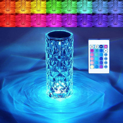 Crystal Touch Table Lamp Usb Rechargeable Night Light - image 1