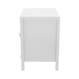 Living And Home Set Of 2 White Bedside Tables With Charging Station & Drawers - thumbnail 3