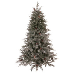 QGS 6Ft (180Cm) Caledonian Pine Artificial Christmas Tree -  Luxury Realism With Real Pinecones - thumbnail 4