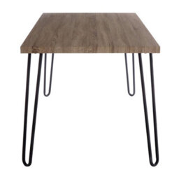 Orsina Wooden Top Borough Dining Table, Sleek Hairpin Legs Dining Table, Spacious Contemporary Table For Dining Room - thumbnail 3