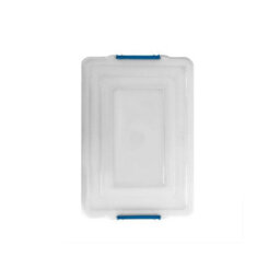 Set Of 10 Of 32L Clear Plastic Storage Boxes With Clip-On Lids Durable, Stackable And Ideal For Bulk Home Or Office Storage - thumbnail 3