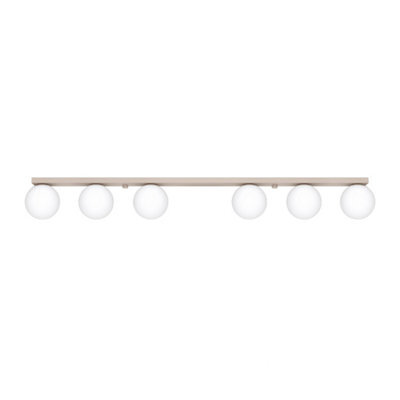 Sollux Lighting Yoli Steel/glass Taupe 6 Lights Minimalist Ceiling Lamps - image 1