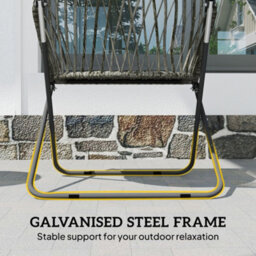 Outsunny Outdoor Bistro Set, Folding Table And Rattan Chairs For 2, Grey - thumbnail 8
