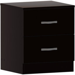 Lassic Vida Designs Riano Black 2 Drawer Bedside Chest (H)470mm (W)400mm (D)360mm - thumbnail 8