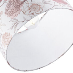 Happy Homewares Traditional Cotton Lamp Shade With Pink Long Tailed Birds And Floral Decor - thumbnail 4